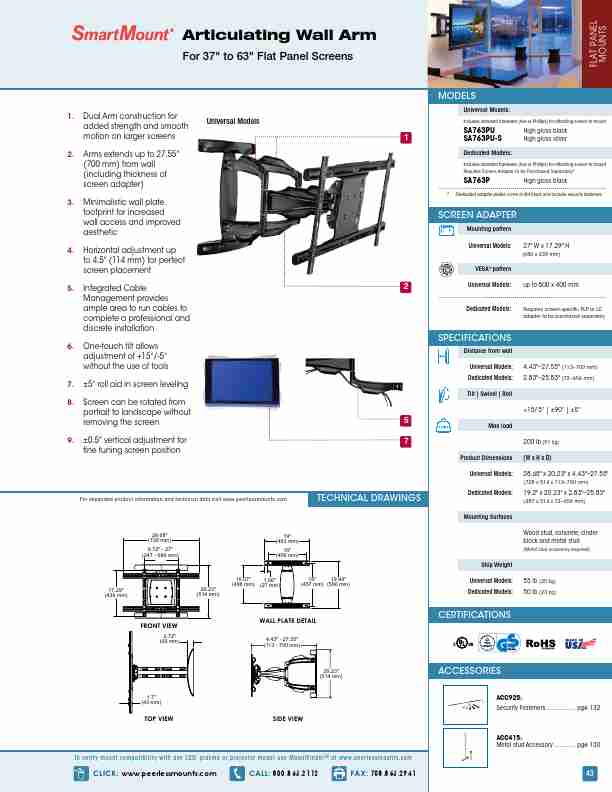 Peerless Industries TV Mount SA763PU-page_pdf